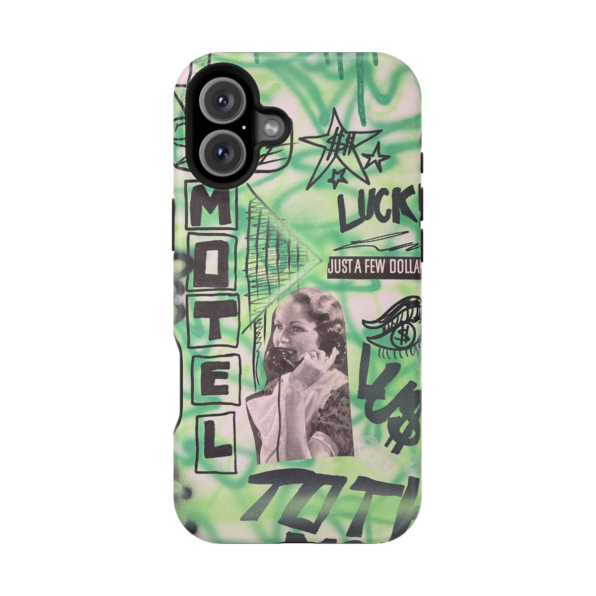 MagSafe "lust over luck" airbrush iPhone case