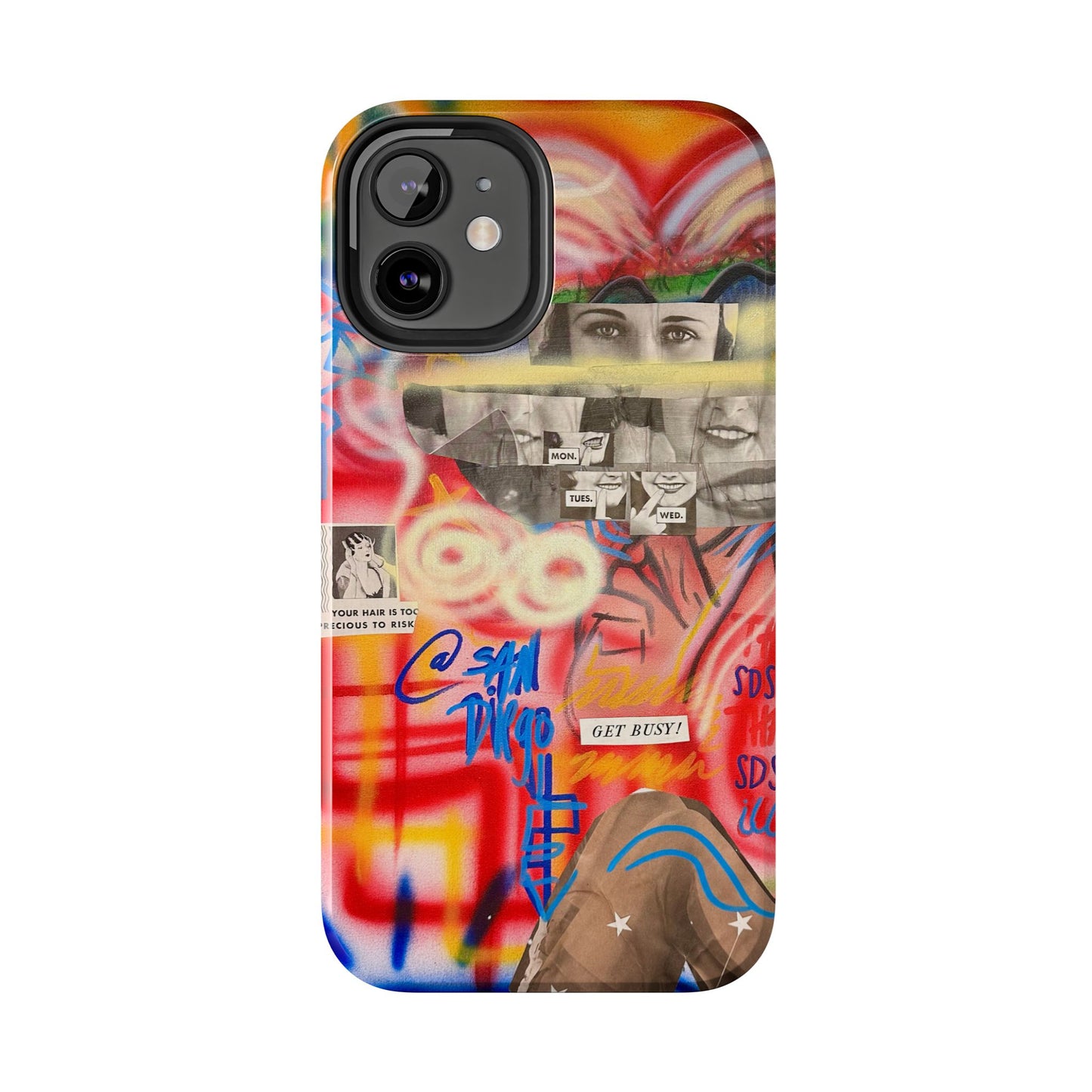 "get busy!" airbrush iPhone case