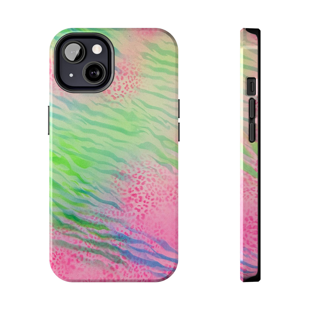 "teal cheetah" airbrush iPhone case