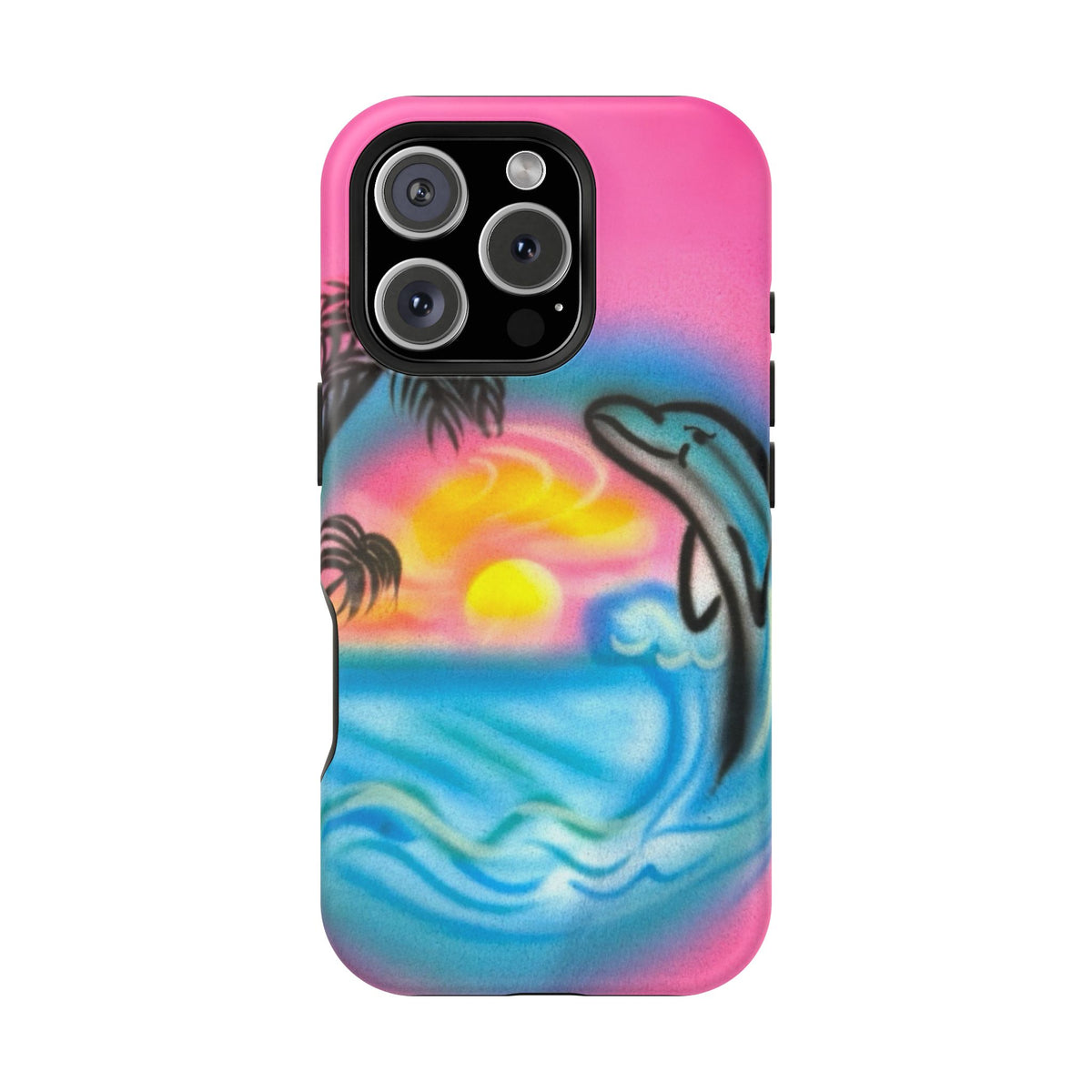 MagSafe "Delfinliebe" Airbrush iPhone-Hülle