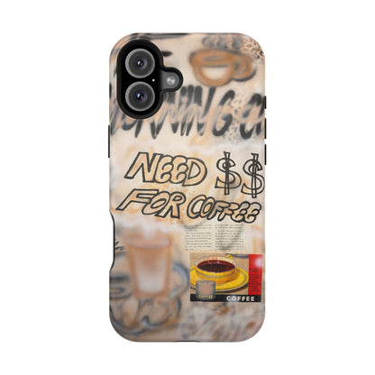 MagSafe "need $$ for coffee" airbrush iPhone case