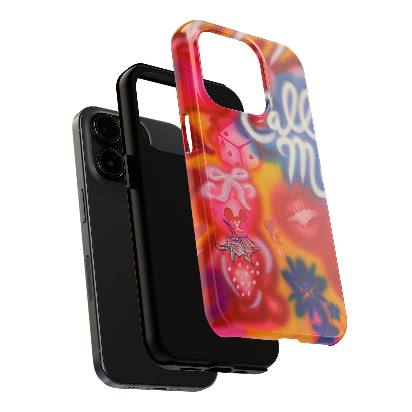 "CALL ME!" airbrush iPhone case