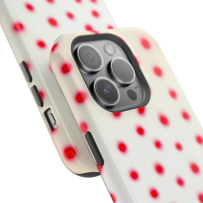 MagSafe "vanilla cherry polka dot" airbrush iPhone case