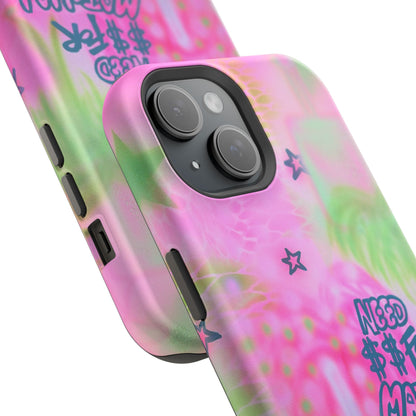 MagSafe "need $$ for matcha" airbrush iPhone case