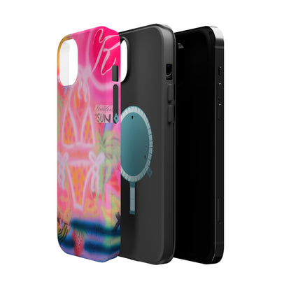MagSafe "santa monica strawberry" airbrush iPhone case
