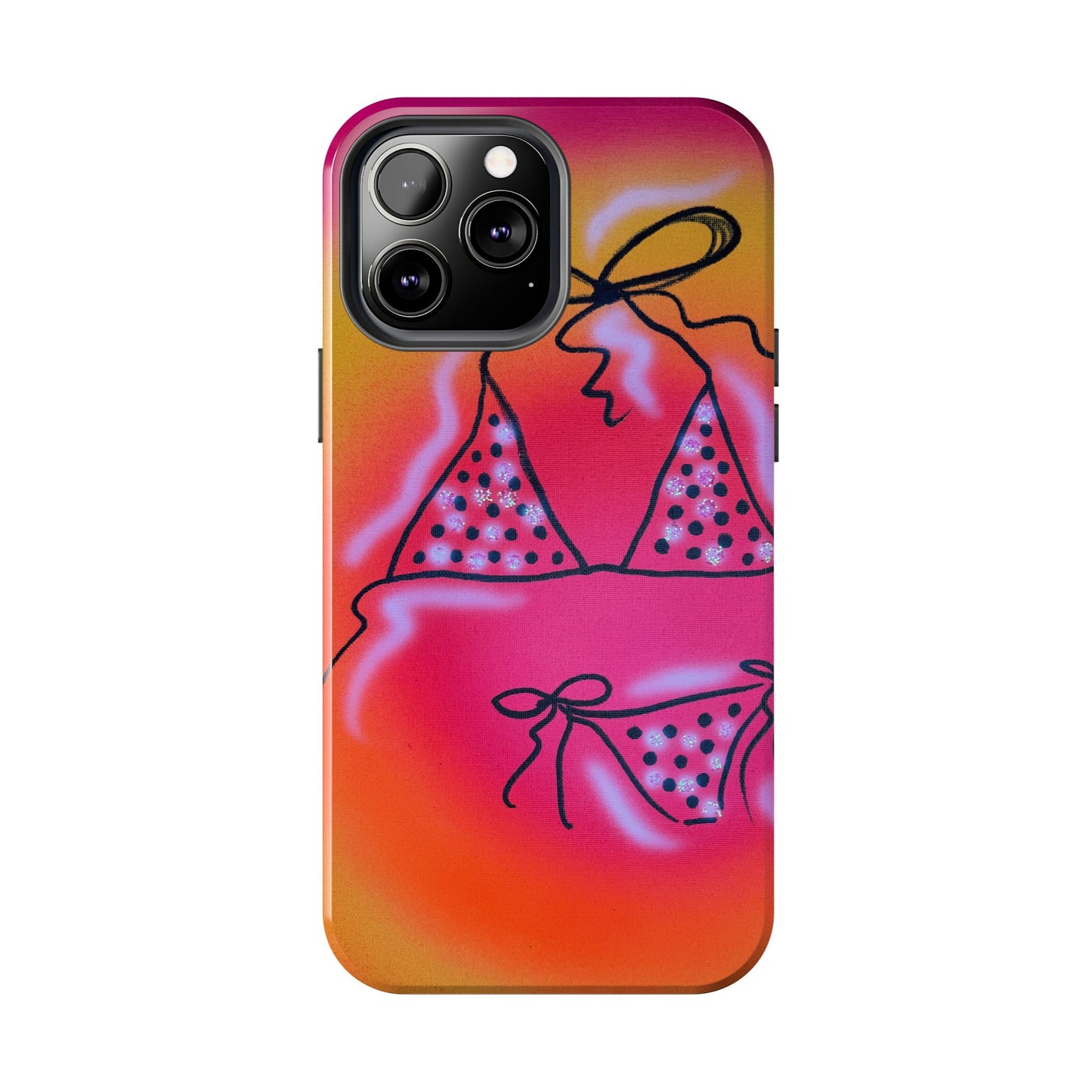 "glitter bikini" airbrush iPhone case