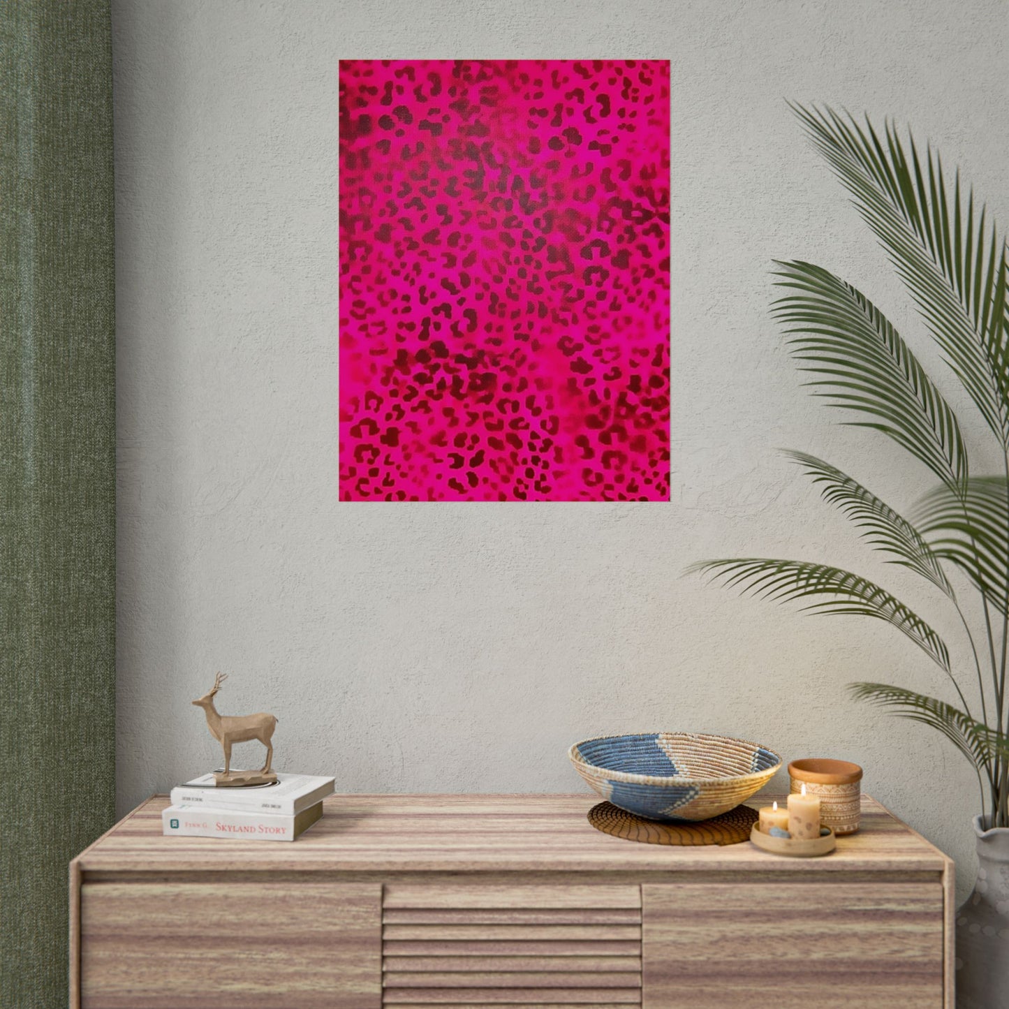 "leopard lust" airbrush rolled print