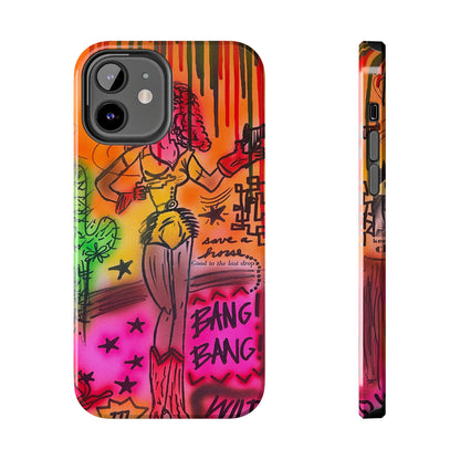 "wild, wild west" airbrush iPhone case