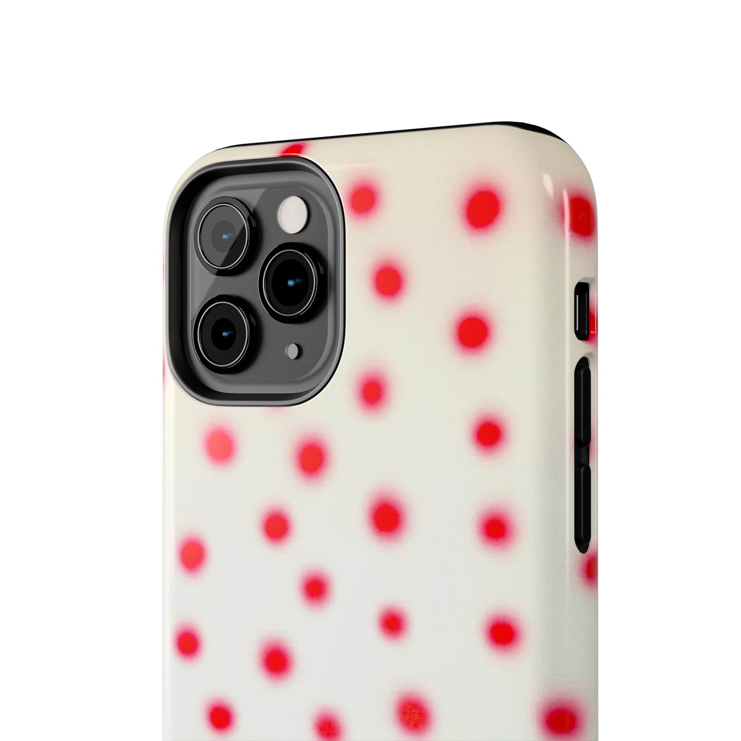 "vanilla cherry polka dot" airbrush iPhone case