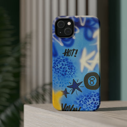 MagSafe "brilliant blues" airbrush iPhone case