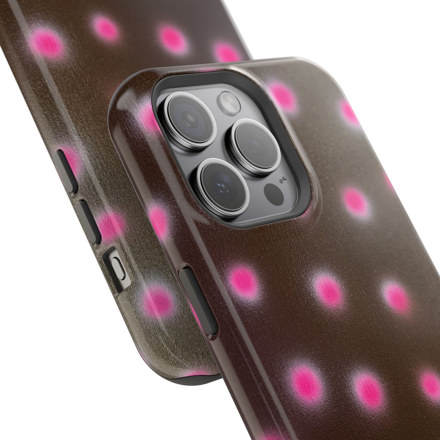 MagSafe "cherry mocha polka dot" airbrush iPhone case