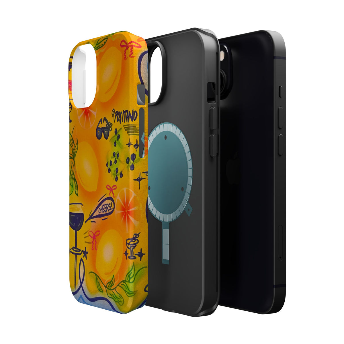 MagSafe Airbrush iPhone Hülle „citrus coastline“