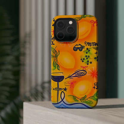 MagSafe Airbrush iPhone Hülle „citrus coastline“