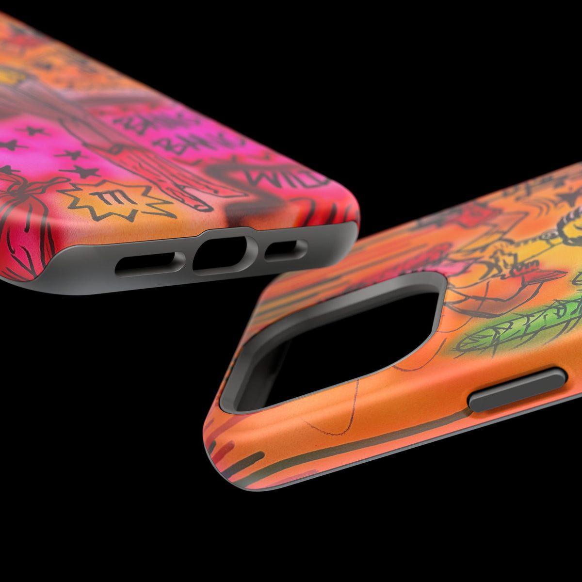 MagSafe "wild, wild west" airbrush iPhone case