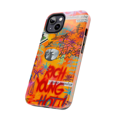 "young, rich, hot!" airbrush iPhone case