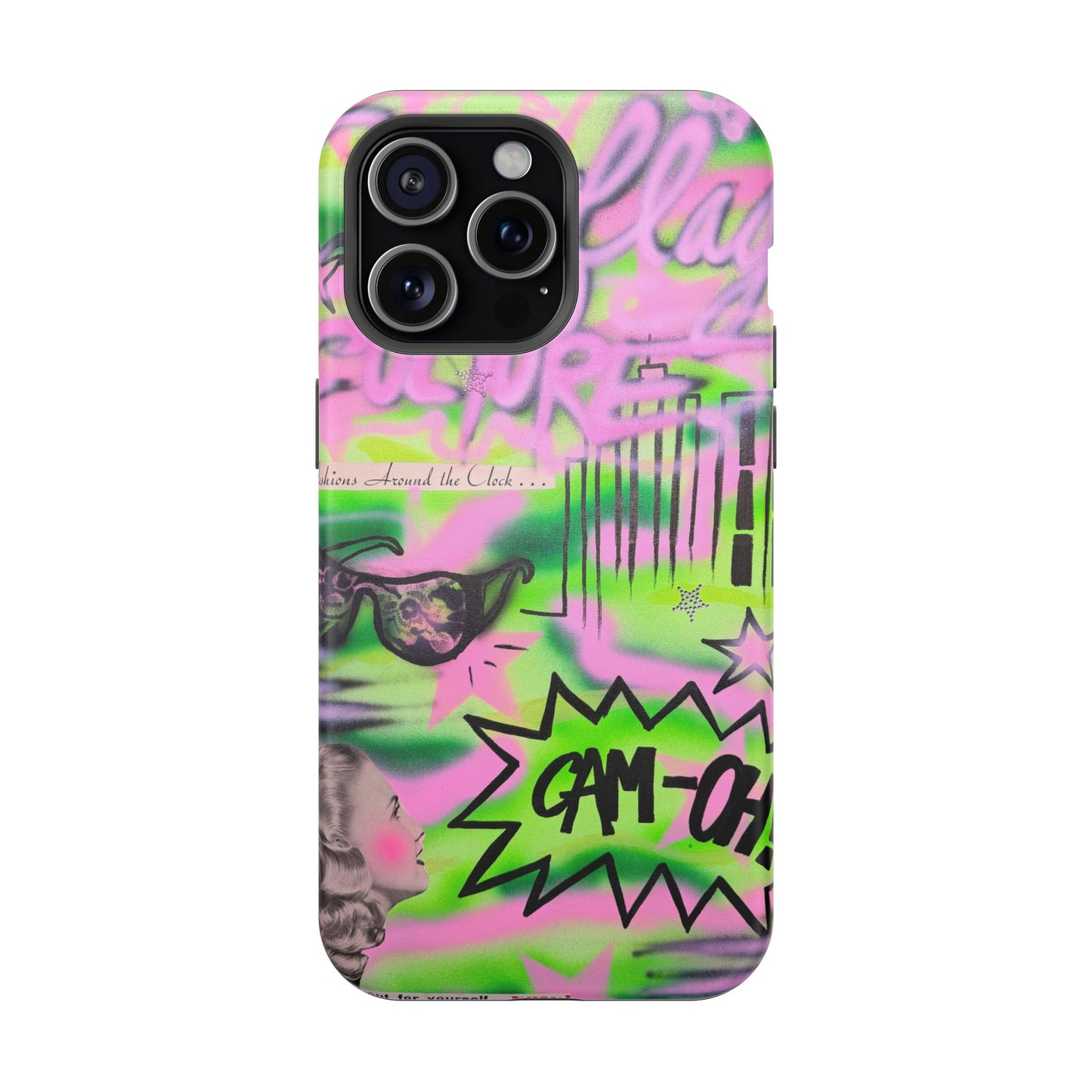 MagSafe "green camo" airbrush iPhone case