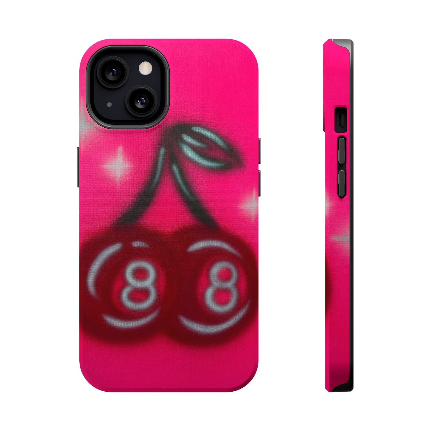 MagSafe „Cherry 8ball“ Airbrush iPhone Hülle