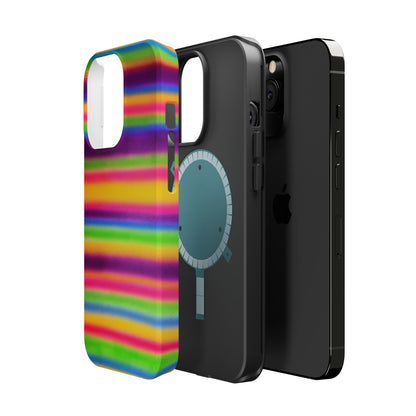 MagSafe "colorful stripes" airbrush iPhone case