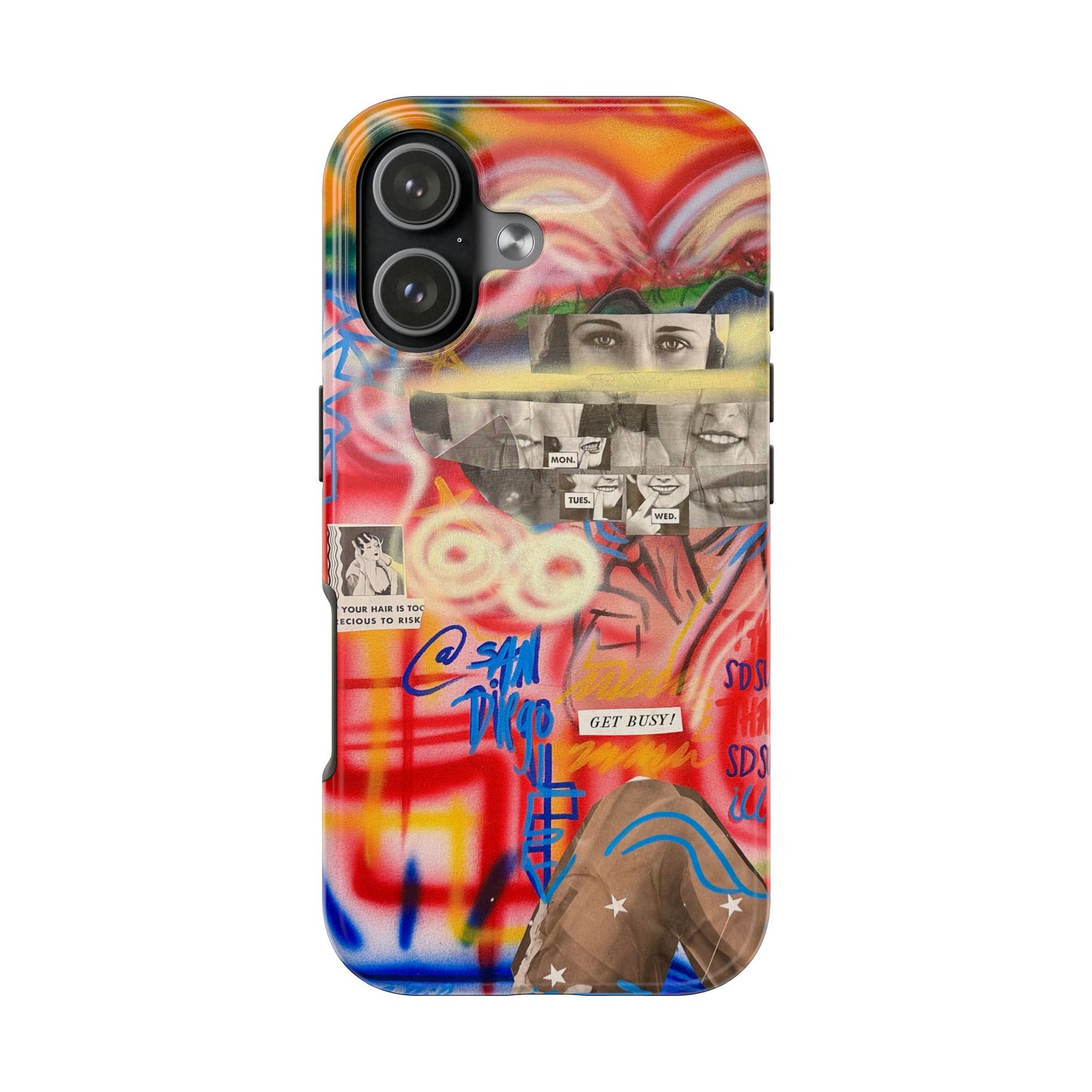 "get busy!" airbrush iPhone case