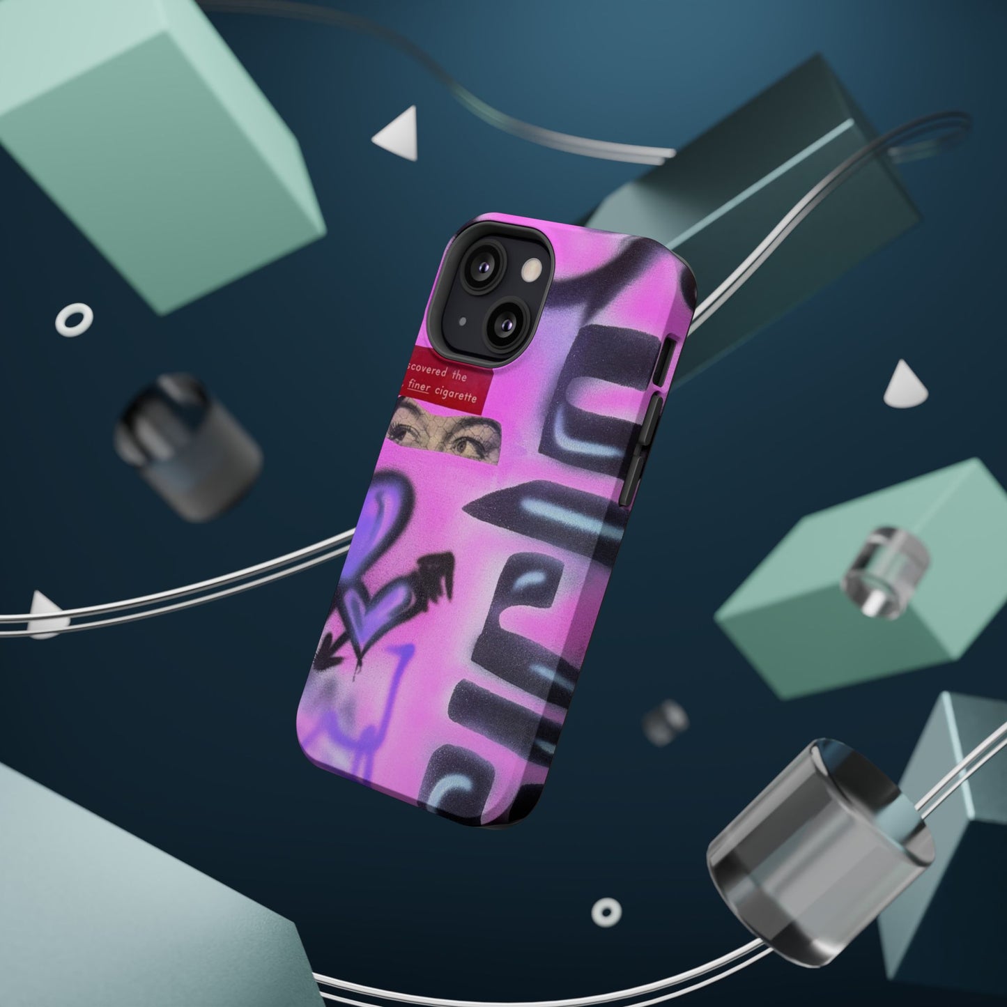 MagSafe "purple princess" airbrush iPhone case