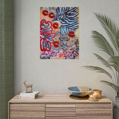 "exotic expectations" airbrush rolled print