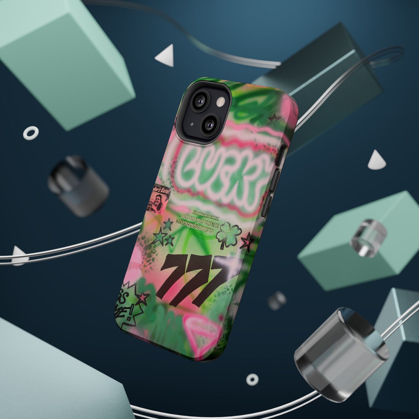 MagSafe "so lucky" airbrush iPhone case