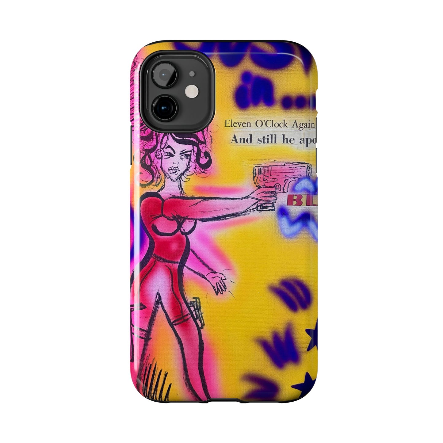 "spiraling thoughts" airbrush iPhone case