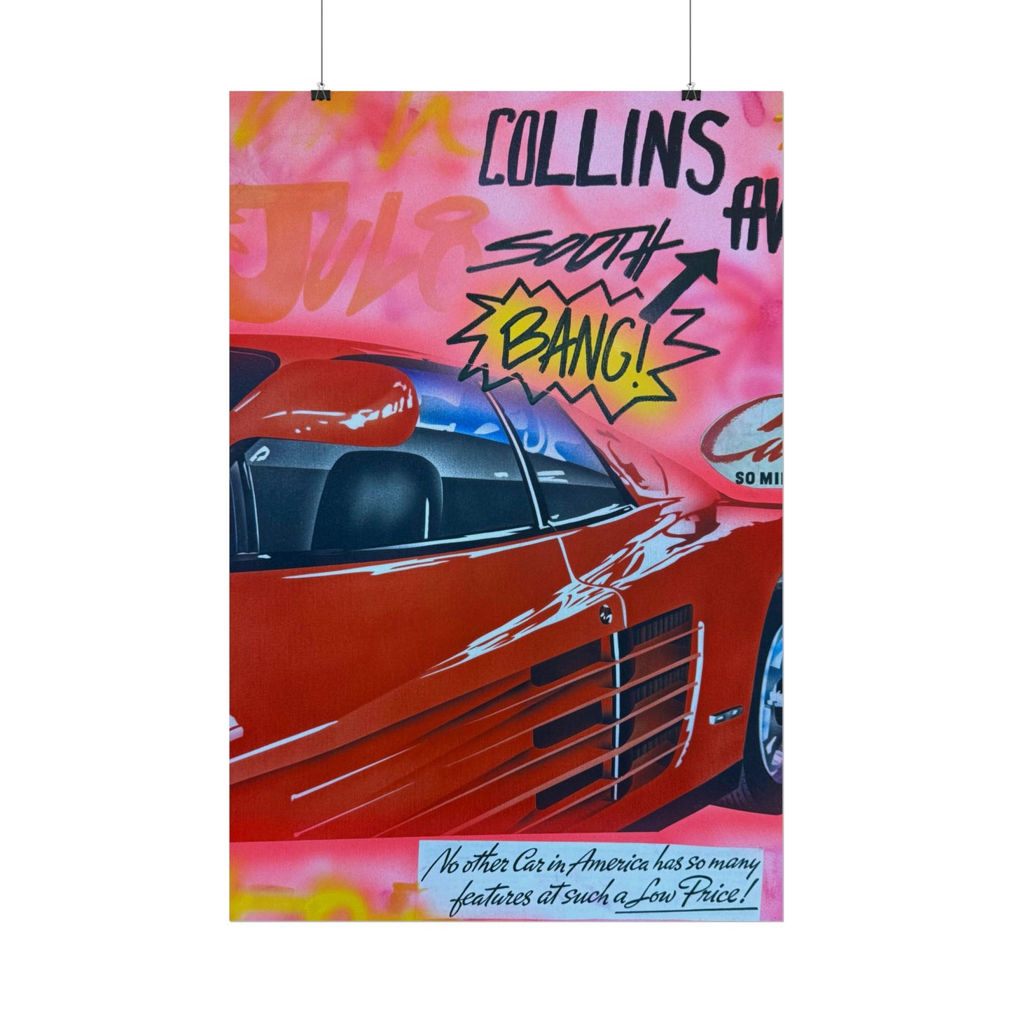 "miami momentos" airbrush rolled print