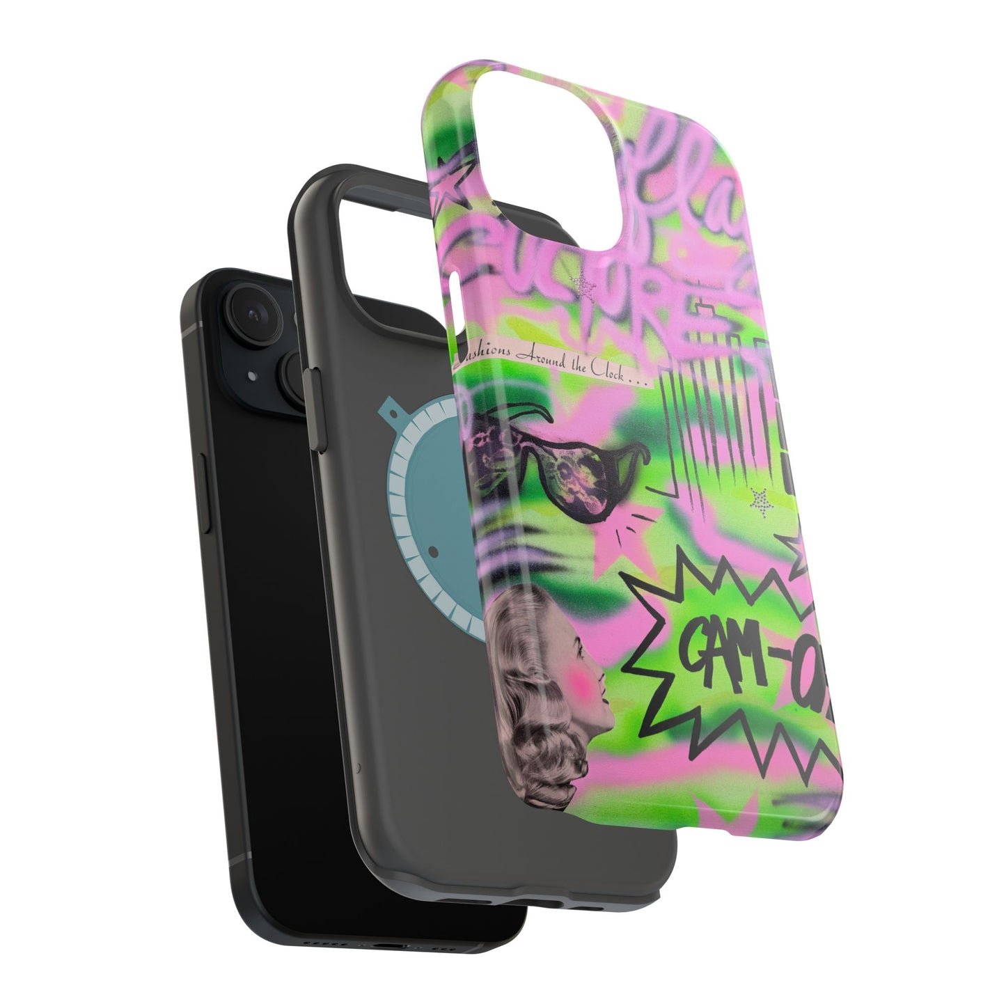 MagSafe "green camo" airbrush iPhone case