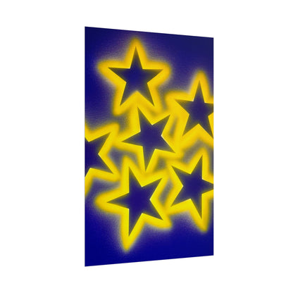 "cosmic crush" airbrush rolled print