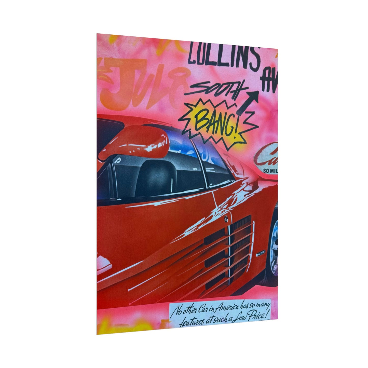 "miami momentos" airbrush rolled print