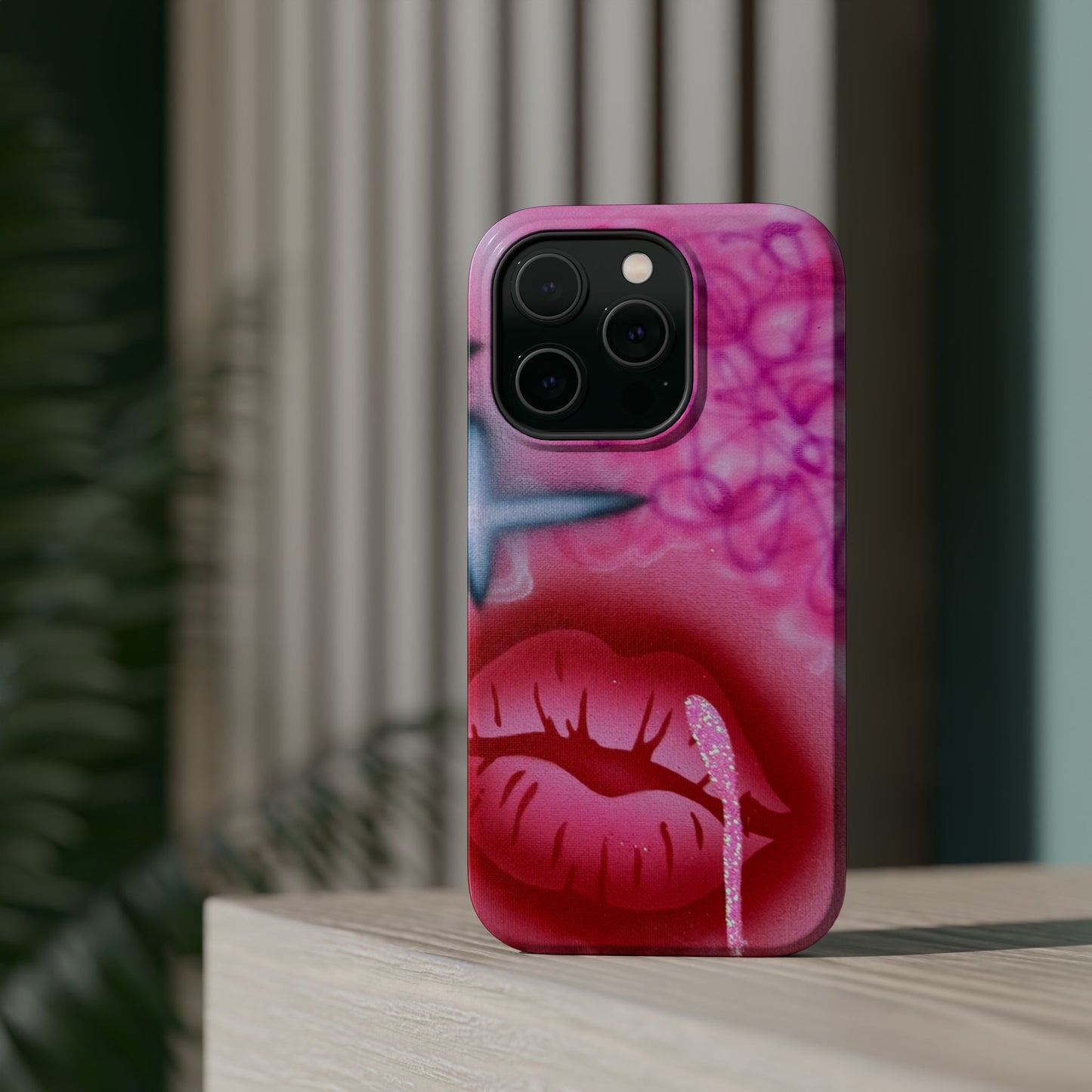 MagSafe limited edition "glitter aura" airbrush iPhone case