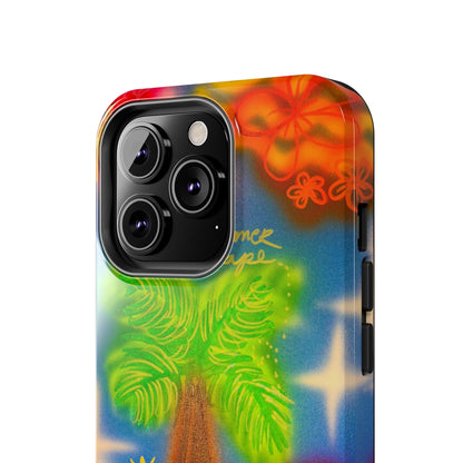 "neon blue palms" airbrush iPhone case