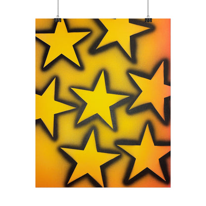 "UR A STAR!" airbrush rolled print