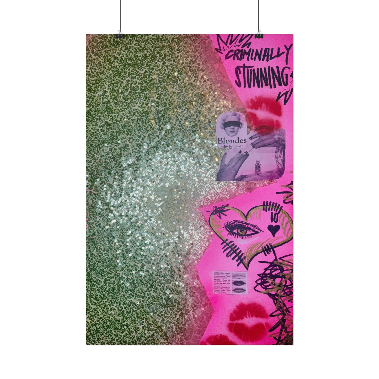"glitter gloss" airbrush rolled print