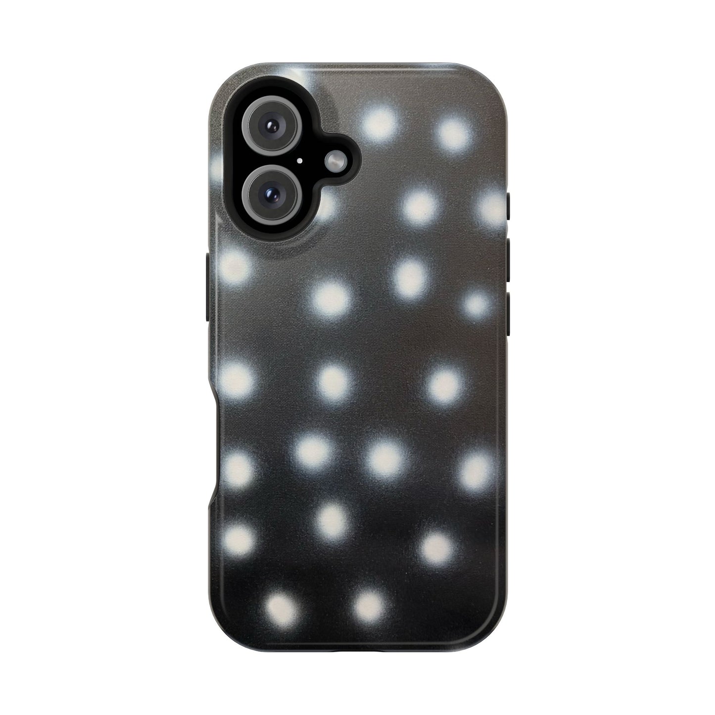 MagSafe "coconut noir polka dot" airbrush iPhone case