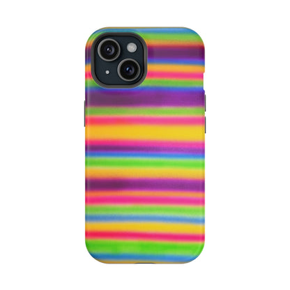 MagSafe "colorful stripes" airbrush iPhone case
