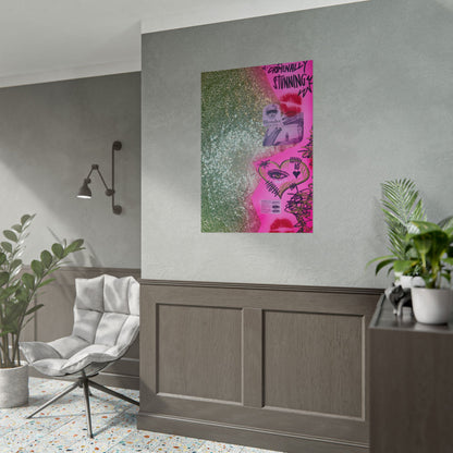 "glitter gloss" airbrush rolled print