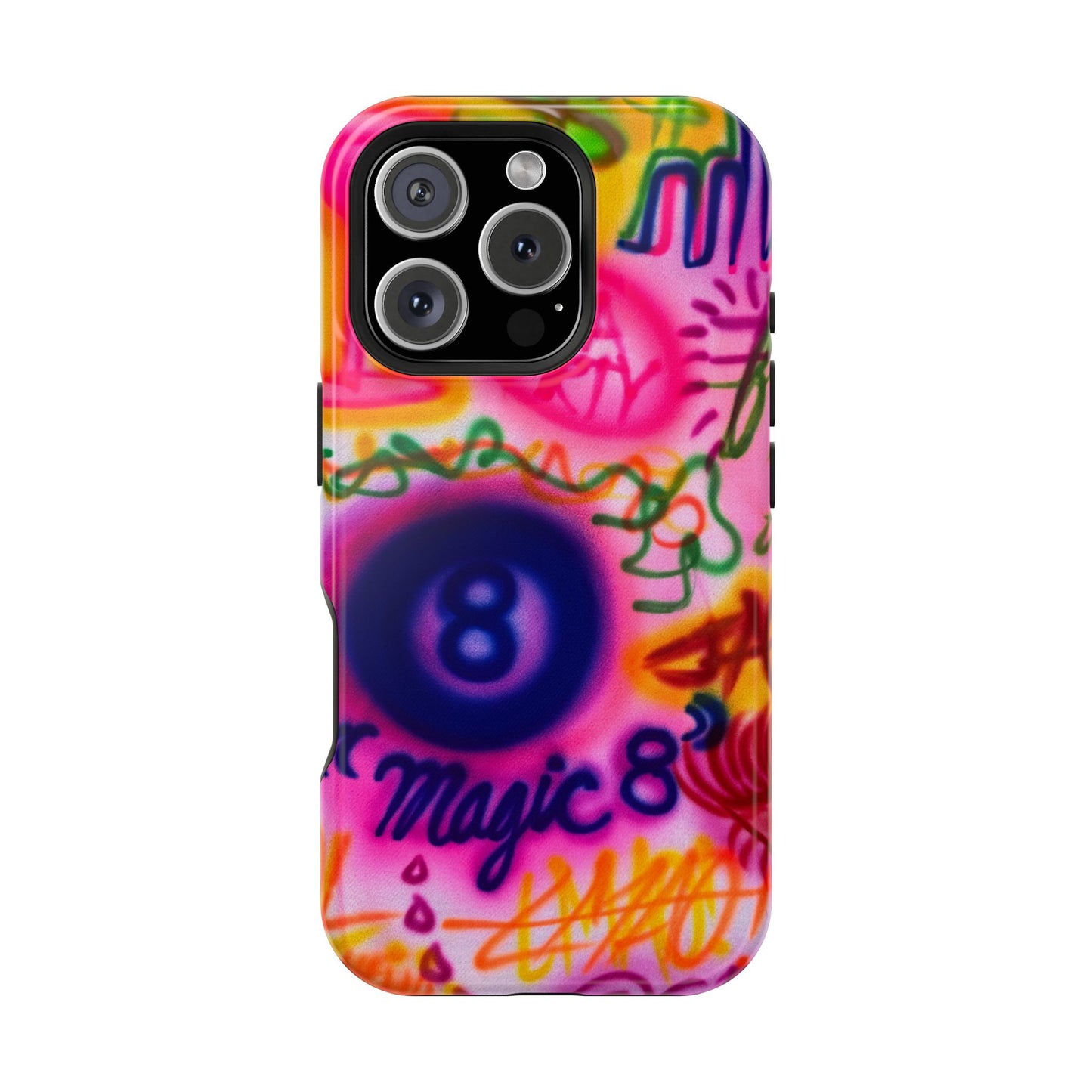 MagSafe "farbenfrohes Chaos" Airbrush-iPhone-Hülle