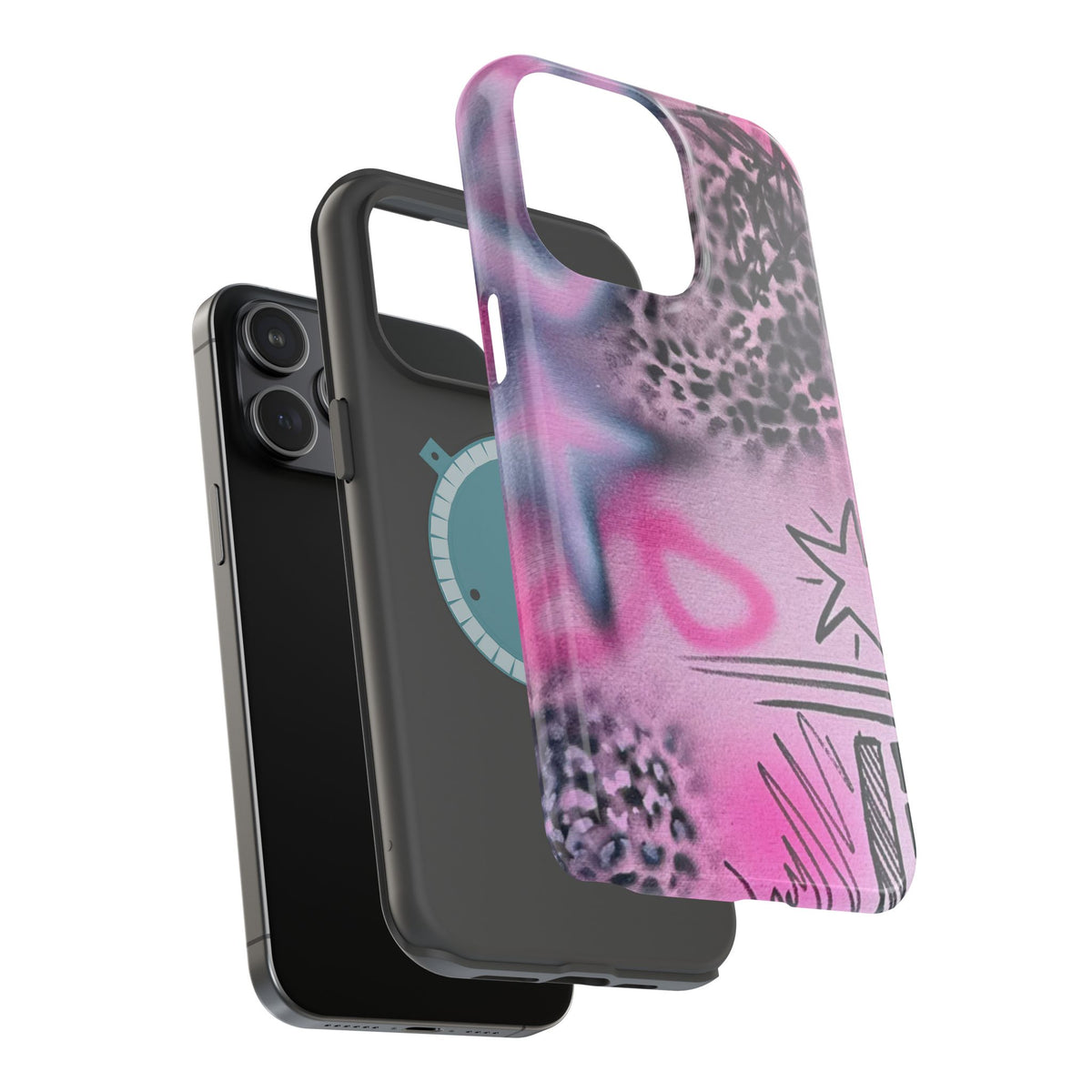 MagSafe "onyx cheetah" Airbrush iPhone Hülle