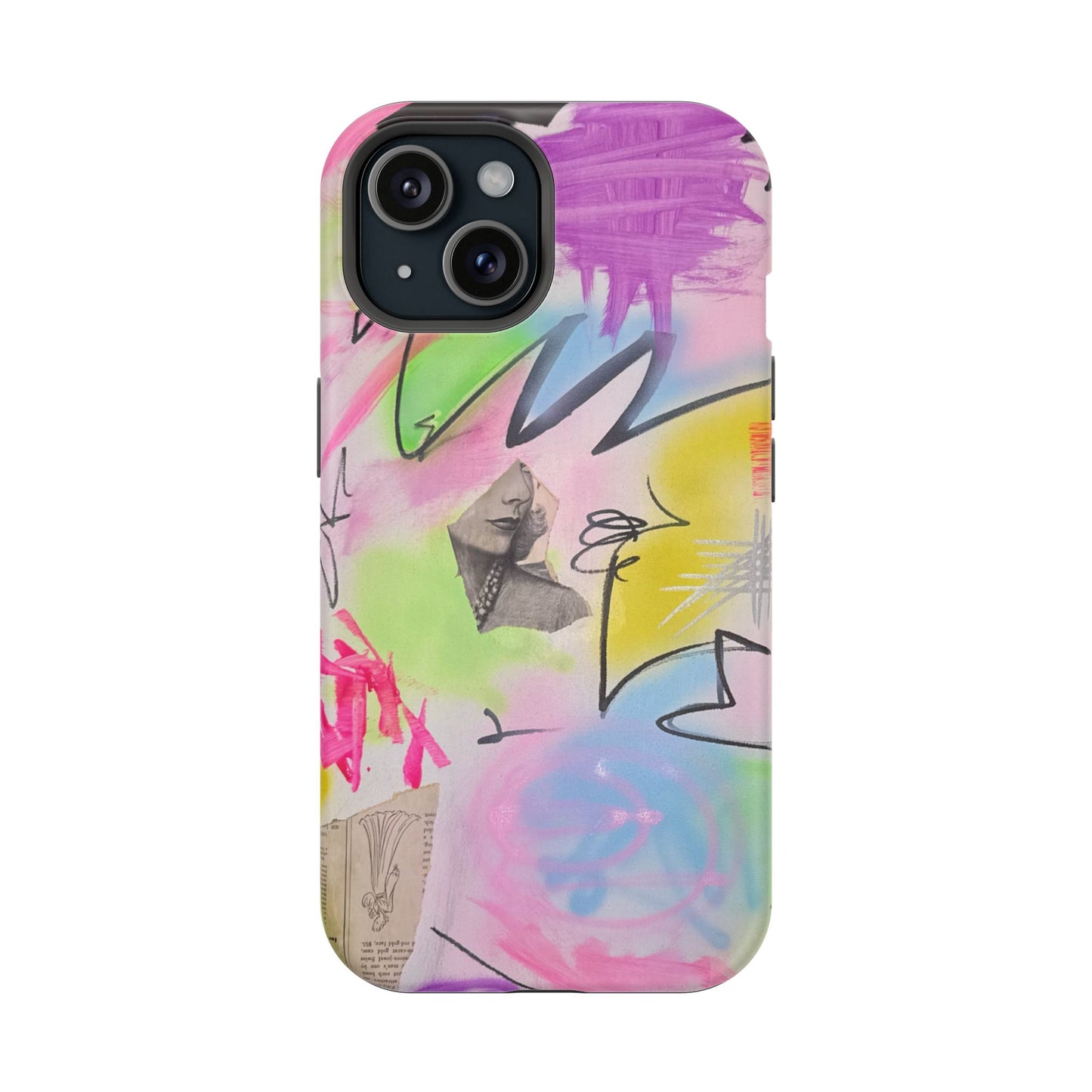 MagSafe "pastel static" airbrush iPhone case