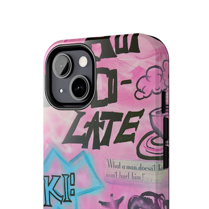 "avant le ski" airbrush iPhone case