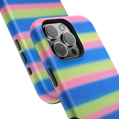 MagSafe "sherbet stripes" airbrush iPhone case