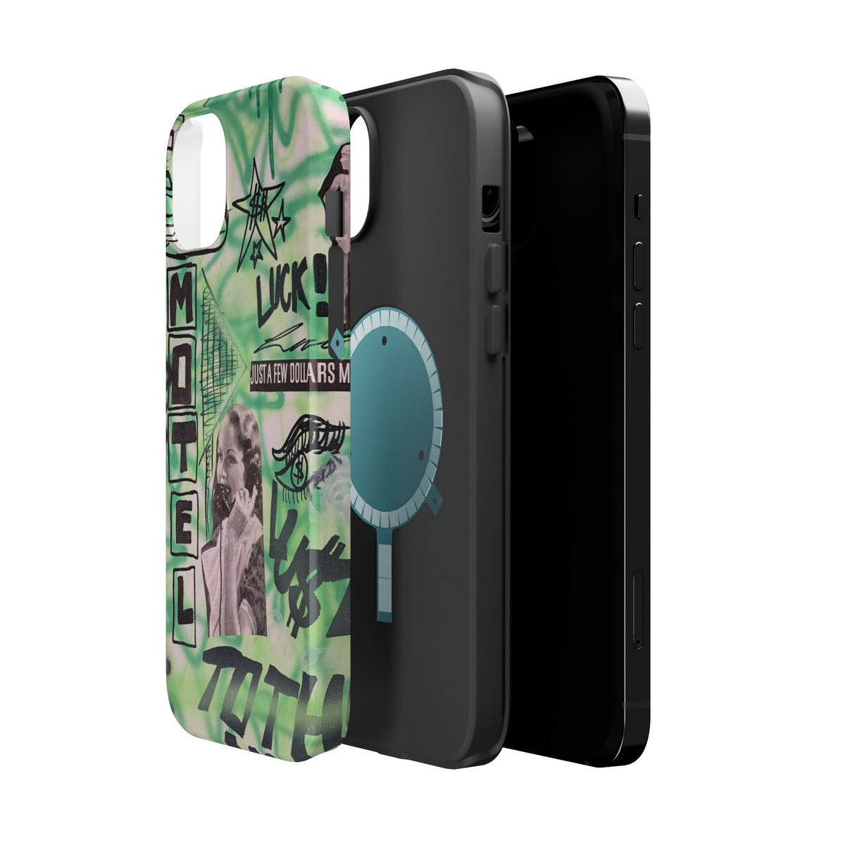 MagSafe "lust over luck" airbrush iPhone case