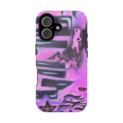 MagSafe "neon nights" airbrush iPhone case