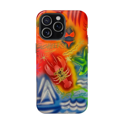MagSafe "tipsy lobster" airbrush iPhone case