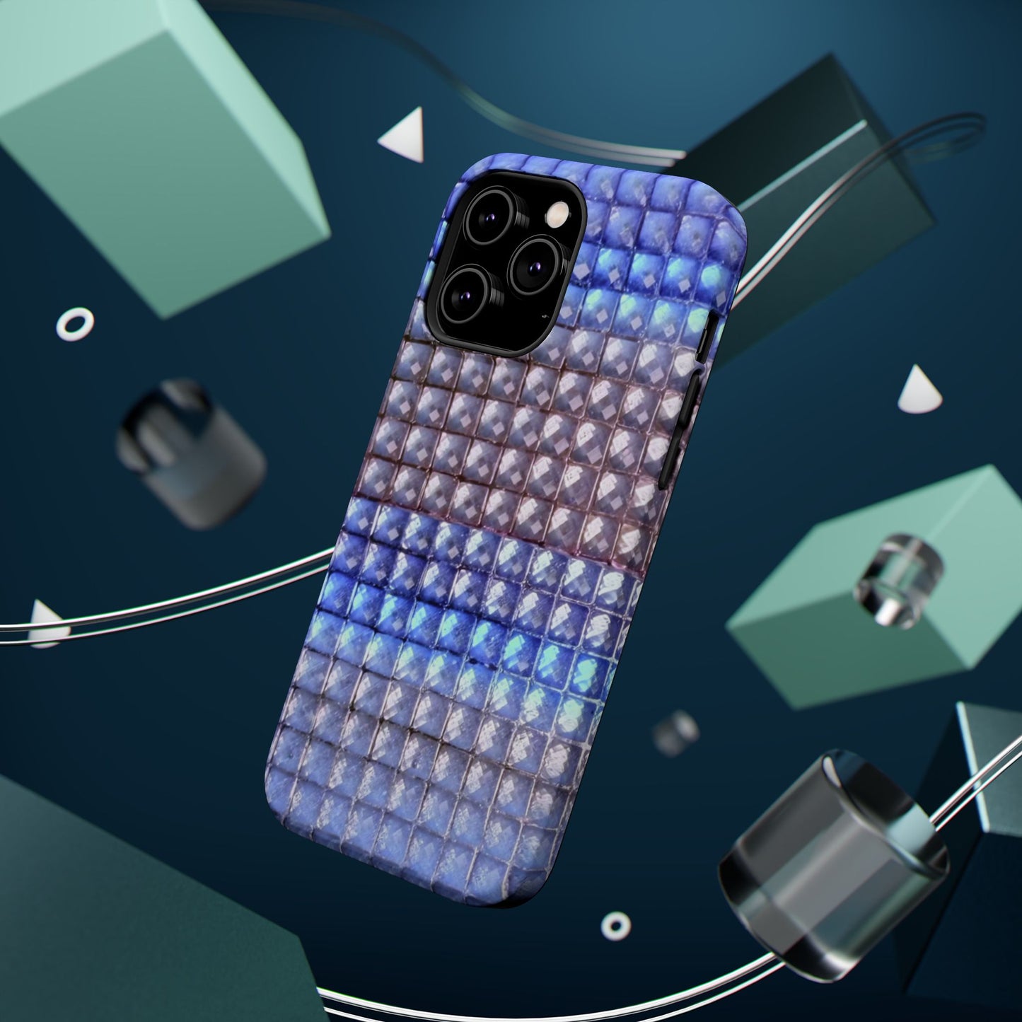 MagSafe "blue studs" airbrush iPhone case
