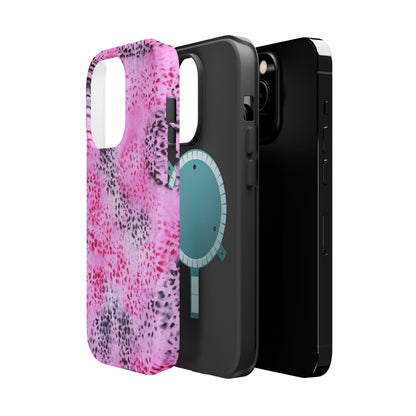 MagSafe "pink cheetah" airbrush iPhone case