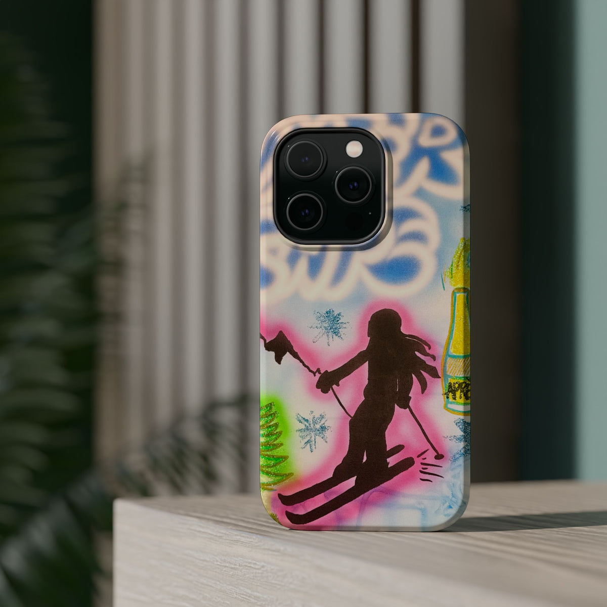 MagSafe "winter escape" airbrush iPhone case