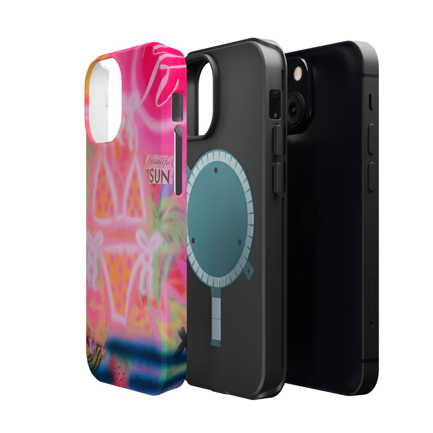 MagSafe "santa monica strawberry" airbrush iPhone case
